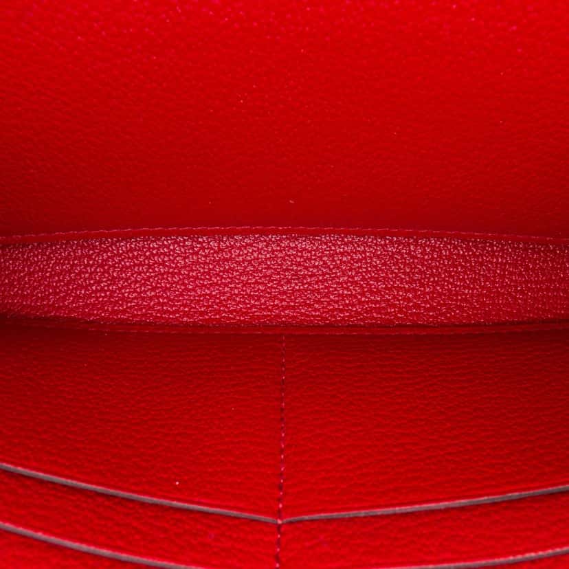 Hermès Swift Ghillies Kelly Longue Wallet Red Leather Good condition - Box View