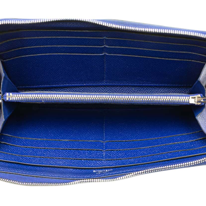 Hermès Epsom Azap Classique Wallet Blue Leather Good condition - Model View
