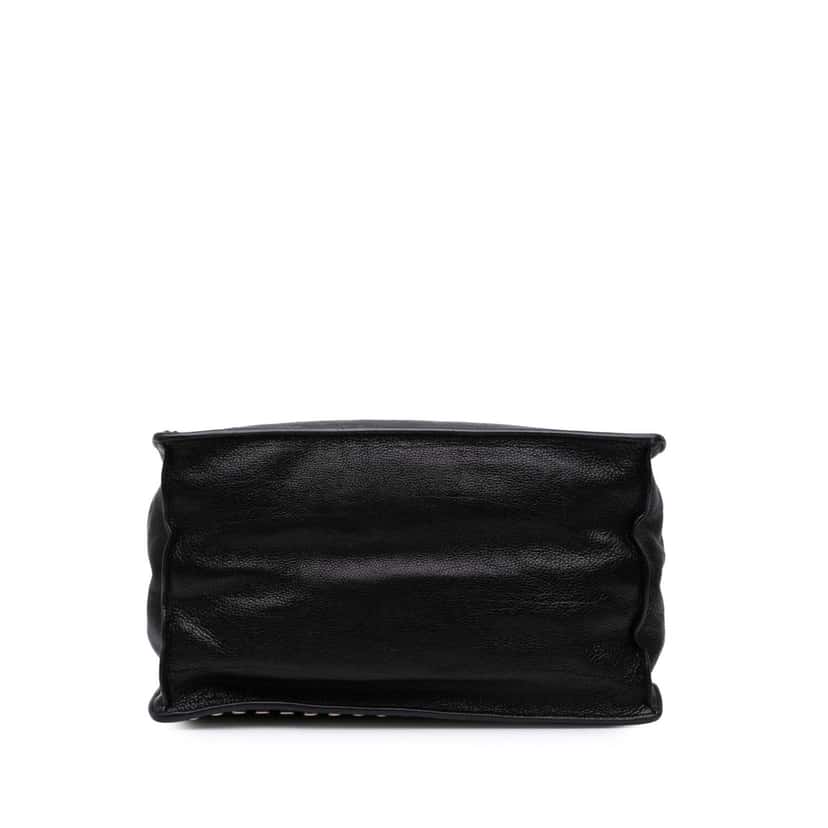 Prada Glace Calf Studded Etiquette Tote Black Leather Good condition - Inside View