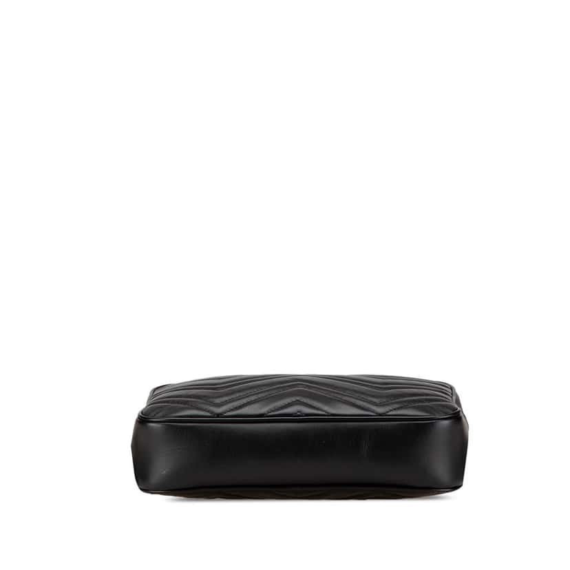 Gucci GG Marmont Square Leather Matelasse Belt Bag Black Leather Good condition - Inside View