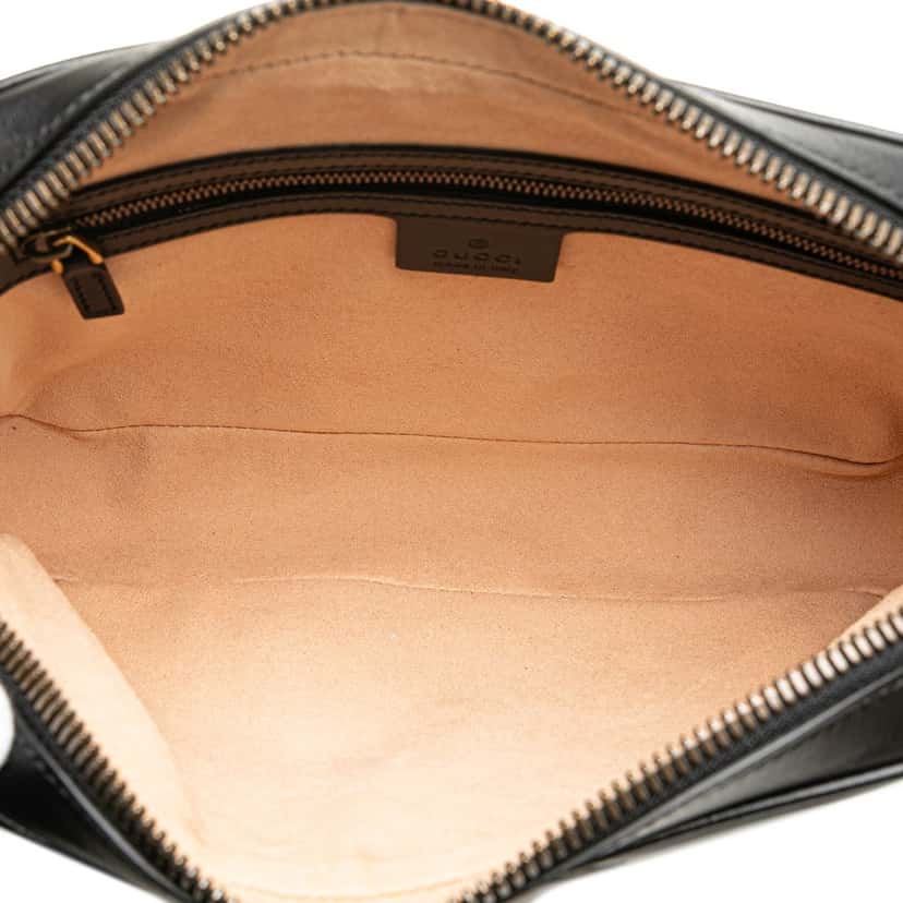 Gucci GG Marmont Square Leather Matelasse Belt Bag Black Leather Good condition - Model View