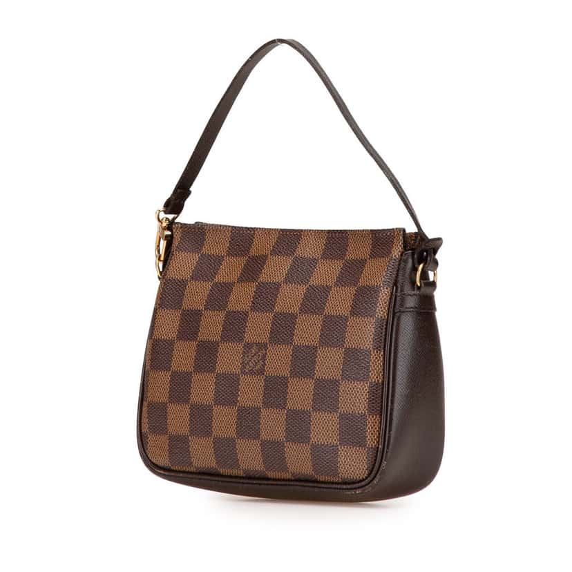 Louis Vuitton Damier Ebene Trousse Pochette Brown Canvas Good condition - Back View