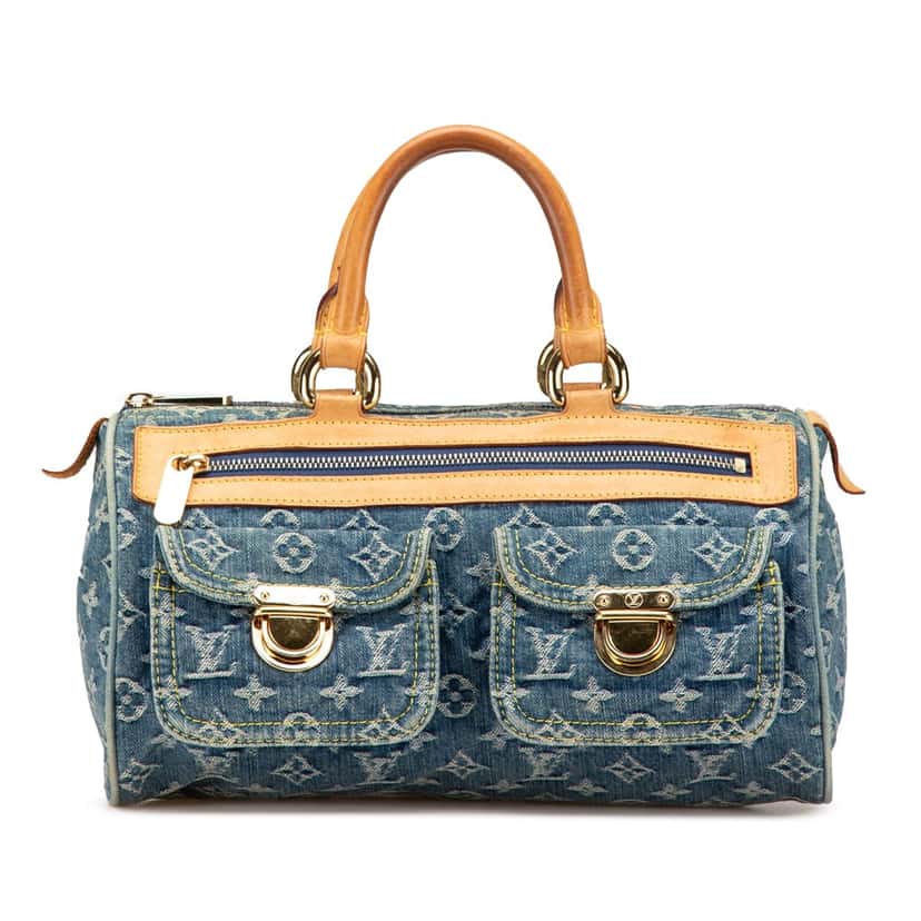 Louis Vuitton Monogram Denim Neo Speedy 30 Blue Denim Good condition - Front View