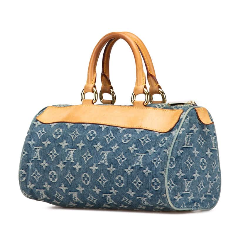 Louis Vuitton Monogram Denim Neo Speedy 30 Blue Denim Good condition - Back View
