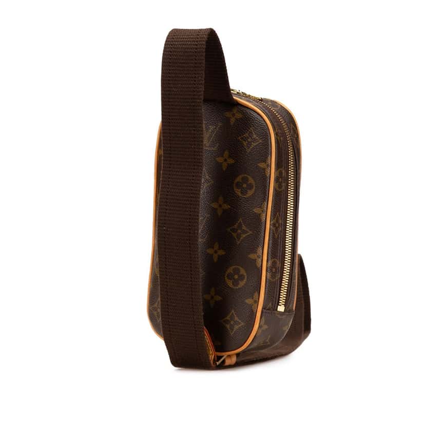 Louis Vuitton Monogram Pochette Gange Brown Canvas Good condition - Back View