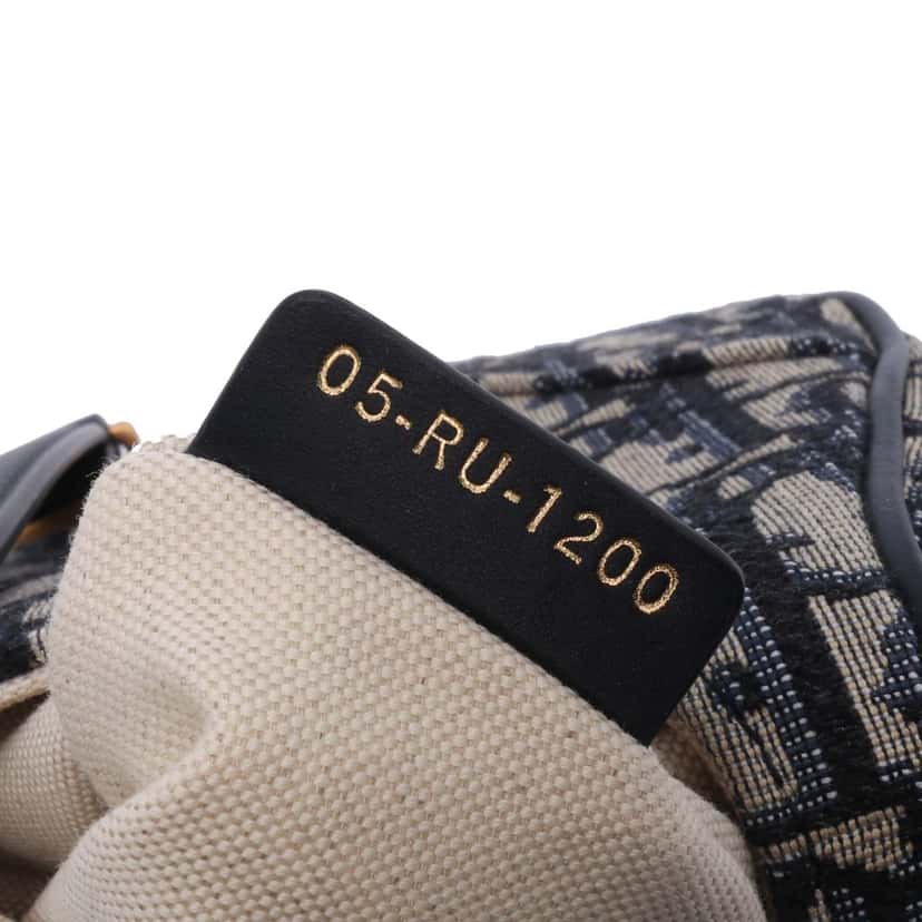 Dior Mini Oblique Canvas Saddle Bag Blue Canvas Good condition - Box View