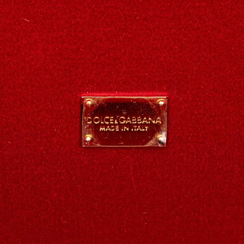 Dolce & Gabbana Resin and Wood Carretto Box Bag Red Good condition - Box View