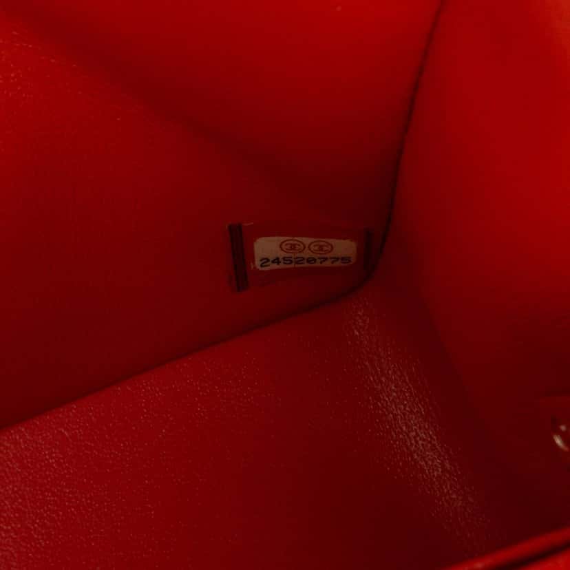 Chanel Mini Rectangular Classic Lambskin Single Flap Orange Leather Good condition - Box View