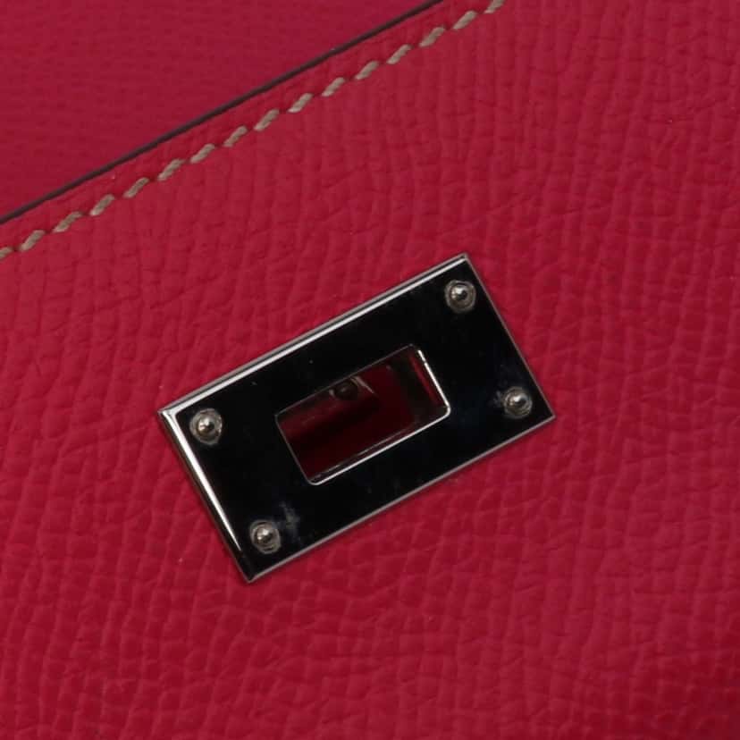 Hermès Epsom Kelly Longue Wallet Pink Leather Good condition - Box View