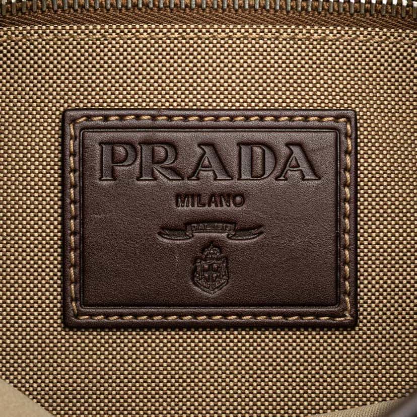 Prada Canvas Canapa Logo Crossbody Brown Canvas Very good condition - Box View