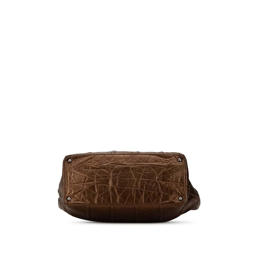 Chanel Distressed Calfskin Shopping In Moscow Tote Brown Leather Good condition - Inside View