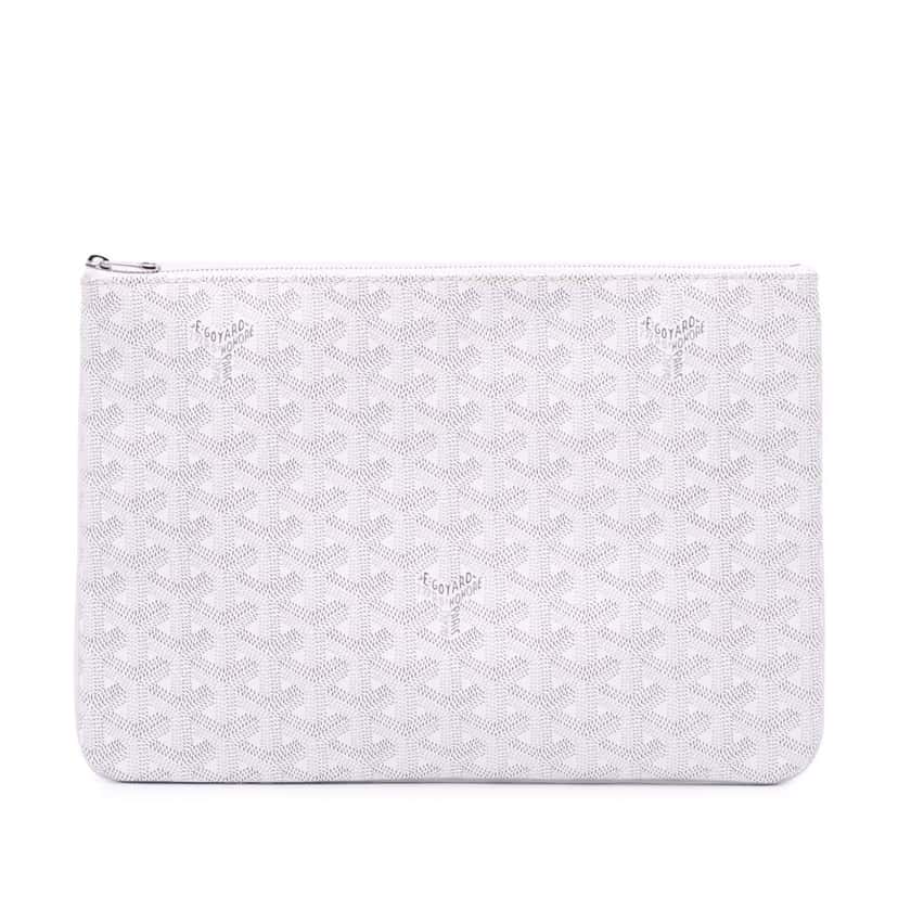 Goyard Goyardine Senat MM White Canvas Good condition - Front View