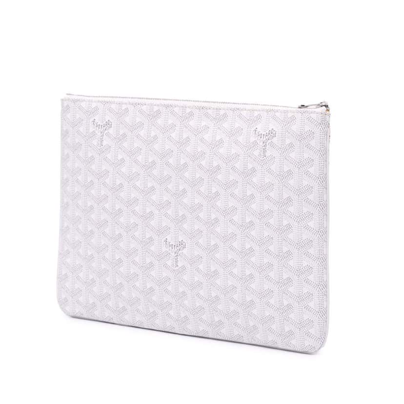 Goyard Goyardine Senat MM White Canvas Good condition - Back View