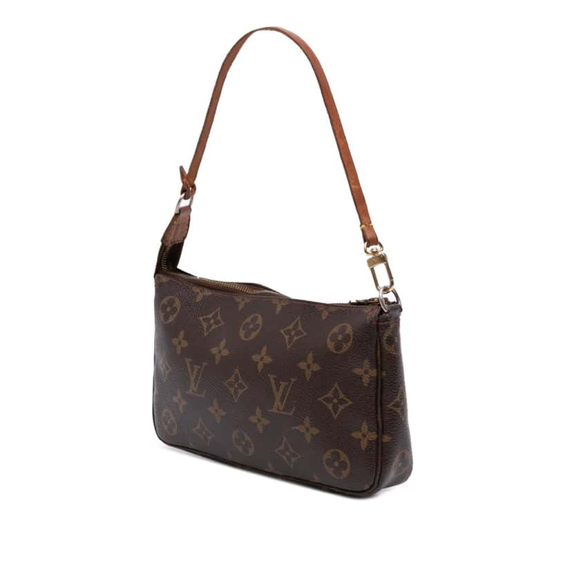 Louis Vuitton Takashi Murakami Monogram Cherry Pochette Accessoires Brown Canvas Good condition - Back View