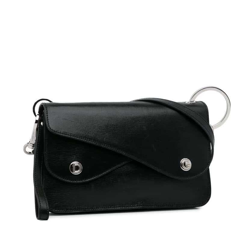 Dolce & Gabbana Leather Crossbody Bag Black Leather Fair condition - Back View