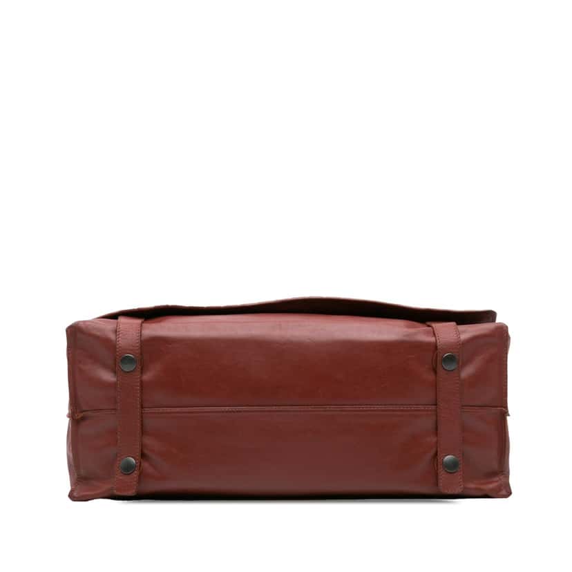 Bottega Veneta Nappa Intrecciato Flap Crossbody Red Leather Good condition - Inside View