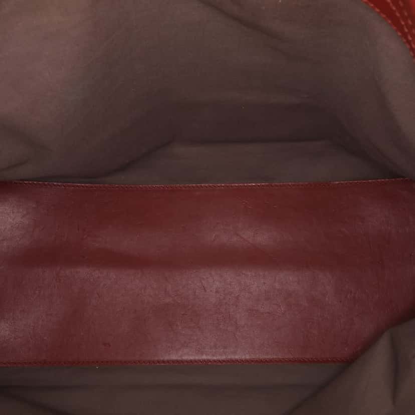 Bottega Veneta Nappa Intrecciato Flap Crossbody Red Leather Good condition - Model View