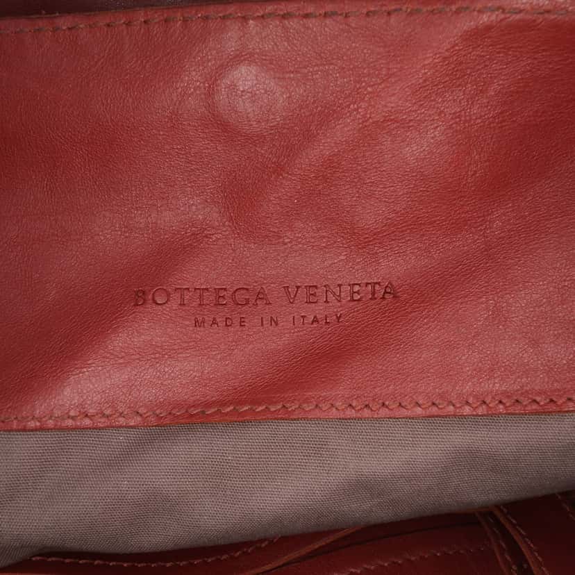 Bottega Veneta Nappa Intrecciato Flap Crossbody Red Leather Good condition - Box View