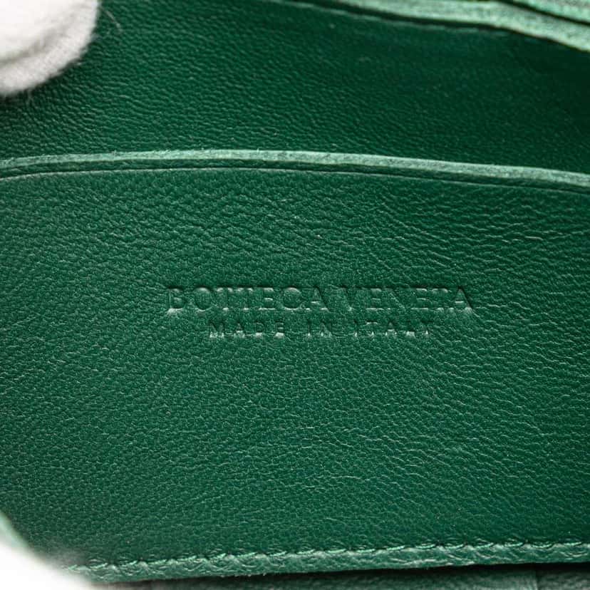 Bottega Veneta Candy Nappa Intrecciato Cassette Crossbody Green Leather Good condition - Box View