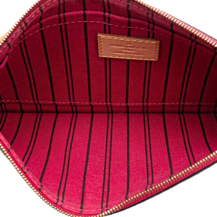 Louis Vuitton Monogram Neverfull Pouch Brown Canvas Good condition - Model View