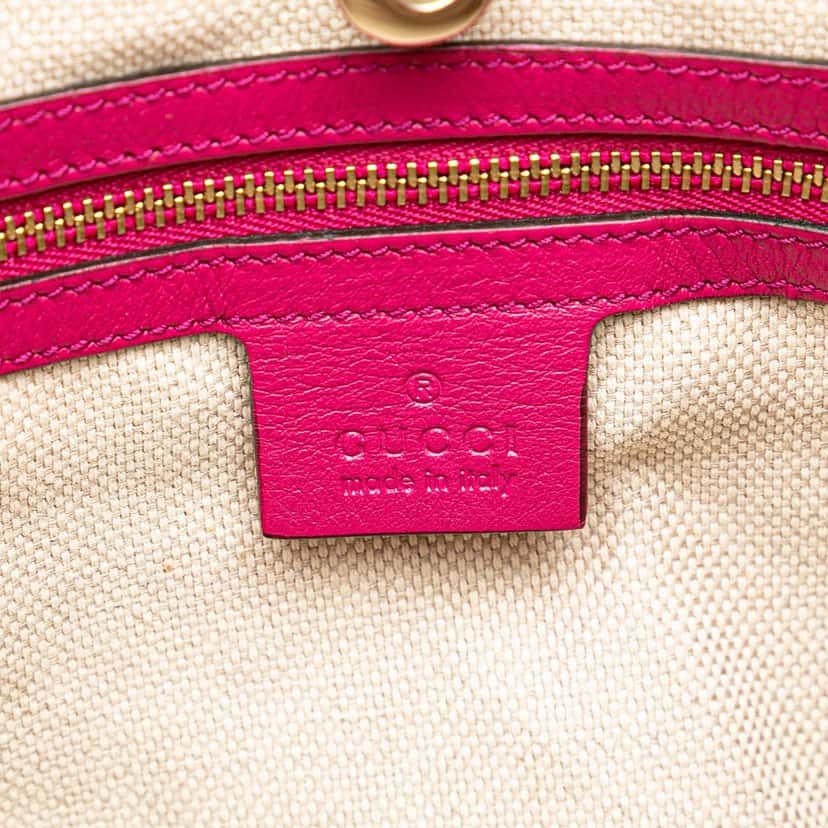 Gucci Medium Patent Soho Chain Tote Pink Leather Good condition - Box View