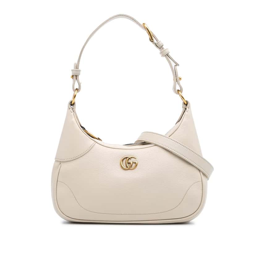 Gucci Small Calfskin Aphrodite Satchel White Leather Good condition - Front View