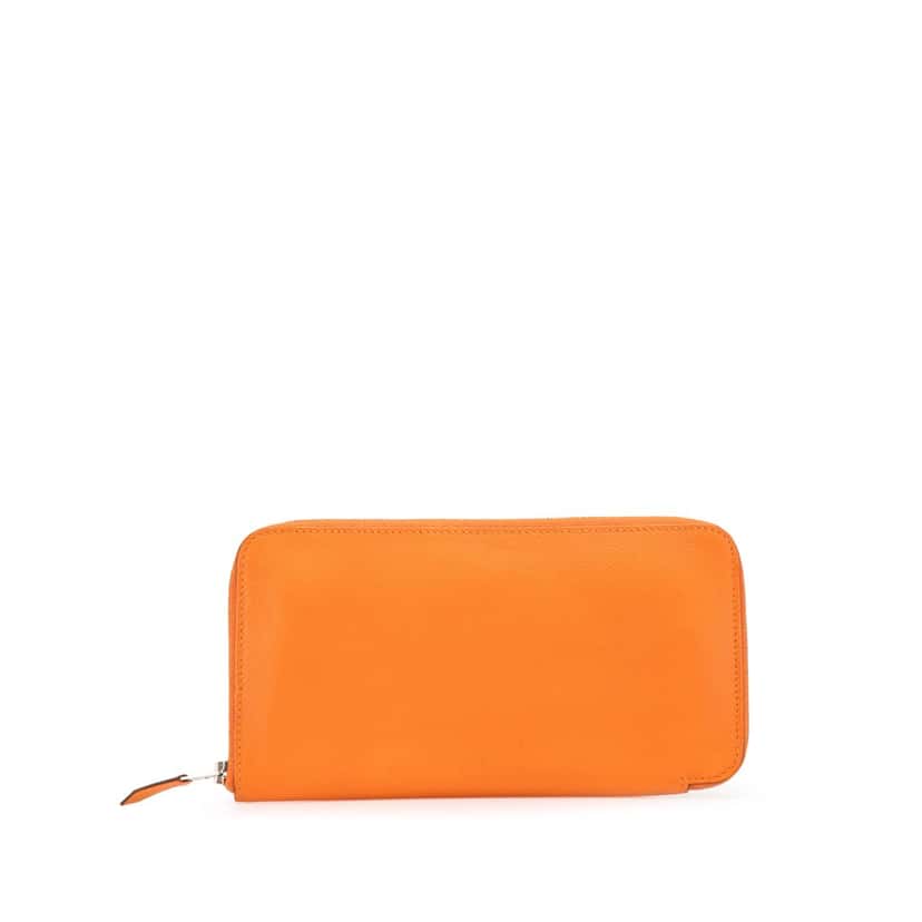 Hermès Epsom Azap Classique Wallet Orange Leather Good condition - Front View