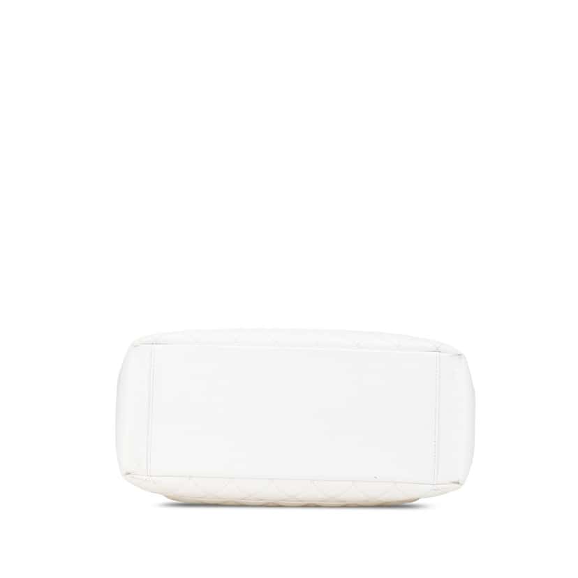 Chanel Caviar Grand Shopping Tote White Leather Good condition - Inside View