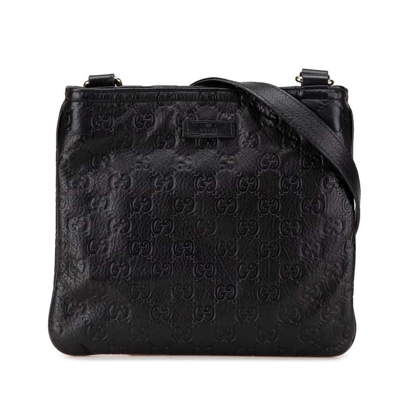 Gucci Guccissima Crossbody Black Leather Good condition - Front View