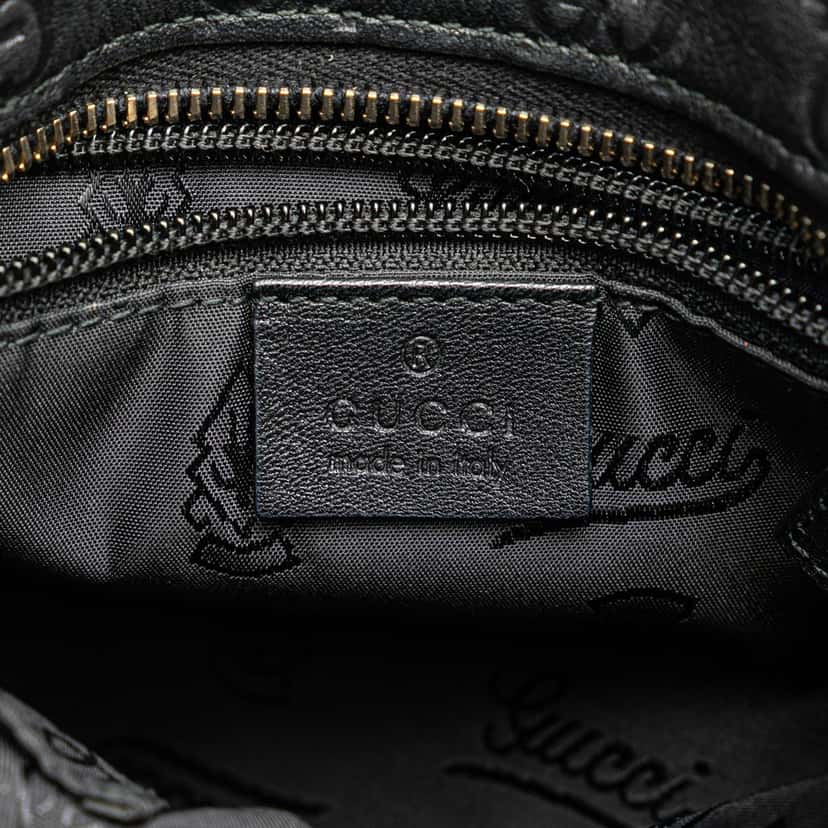 Gucci Guccissima Crossbody Black Leather Good condition - Box View