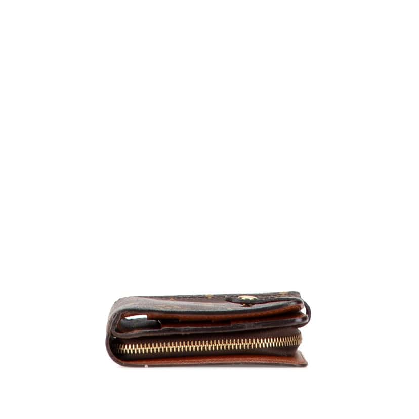 Louis Vuitton Monogram Bifold Compact Wallet Brown Canvas Good condition - Inside View
