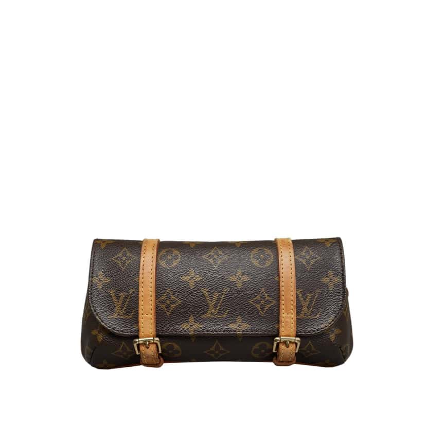 Louis Vuitton Monogram Pochette Marelle PM Brown Canvas Good condition - Front View