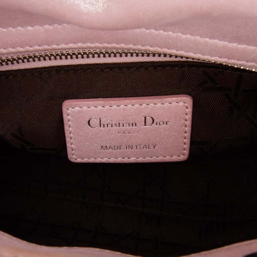 Dior Mini Satin Cannage Lady Dior Pink Leather Good condition - Box View