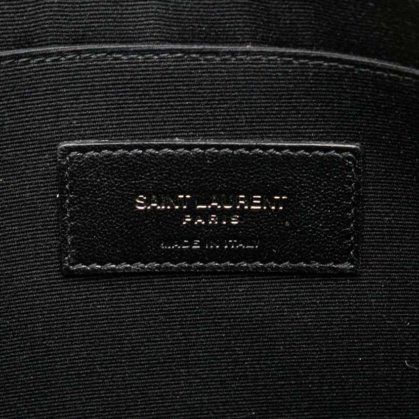 Saint Laurent Grain De Poudre Monogram Monochrome iPad Case Black Leather Good condition - Box View