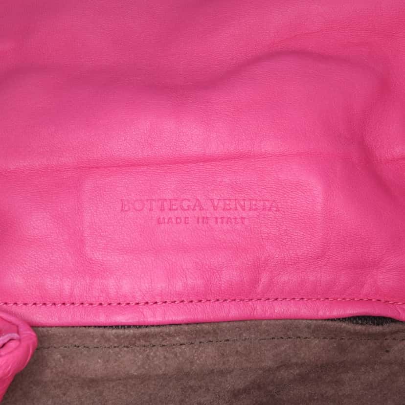 Bottega Veneta Nappa Intrecciato Flap Crossbody Pink Leather Good condition - Box View