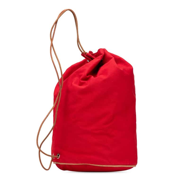 Hermès Toile Polochon Mimile Red Canvas Good condition - Back View