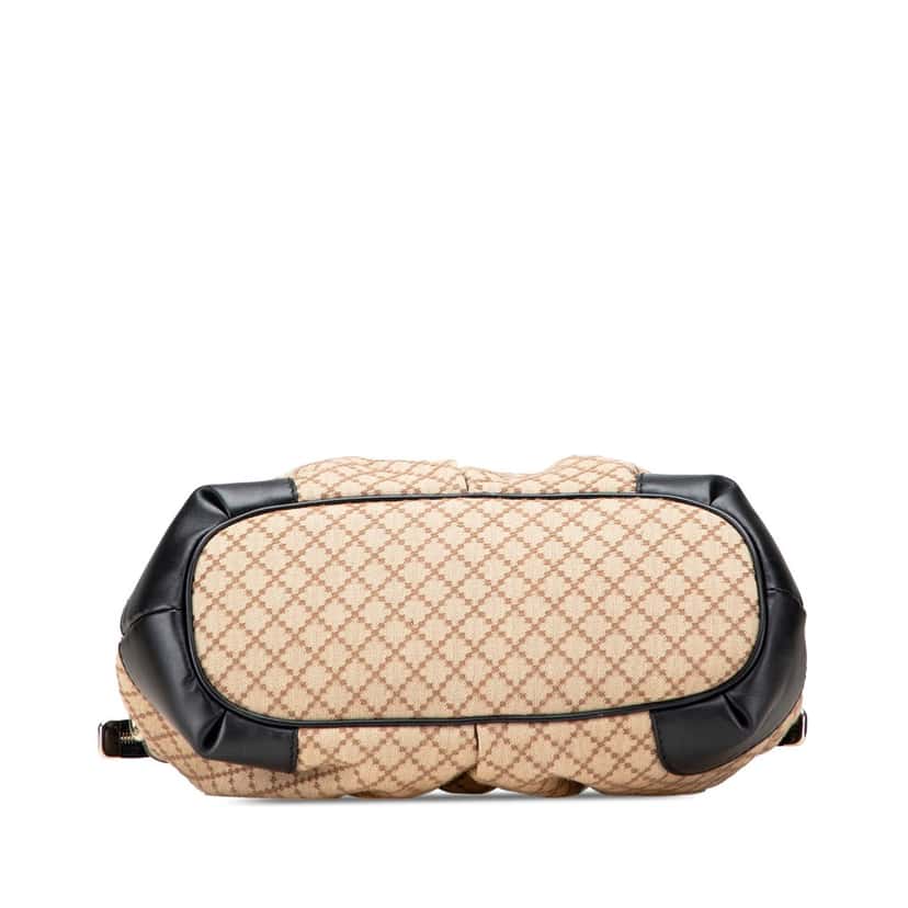 Gucci Diamante Canvas Sukey Satchel Brown Canvas Good condition - Inside View