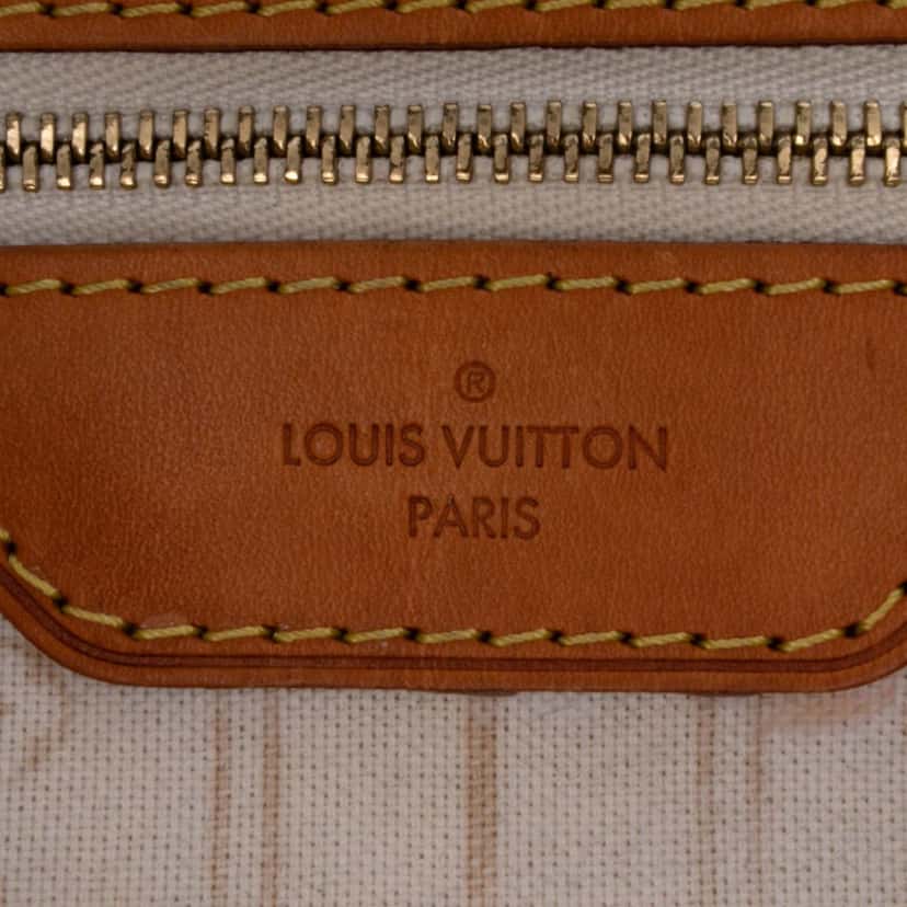 Louis Vuitton Damier Azur Neverfull MM White Canvas Good condition - Box View