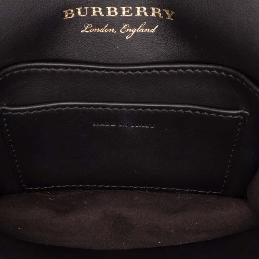 Burberry Mini Soft Grain Calfskin Buckle Crossbody Black Leather Good condition - Model View