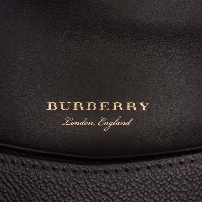 Burberry Mini Soft Grain Calfskin Buckle Crossbody Black Leather Good condition - Box View