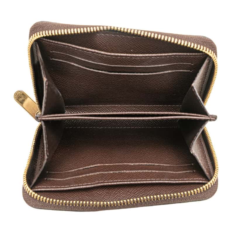 Louis Vuitton Damier Ebene Zippy Coin Purse Brown Canvas Good condition - Model View