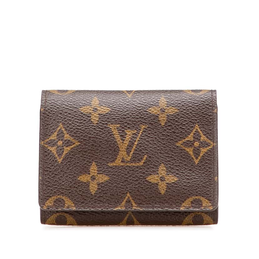Louis Vuitton Monogram Enveloppe Carte De Visite Brown Canvas Good condition - Front View