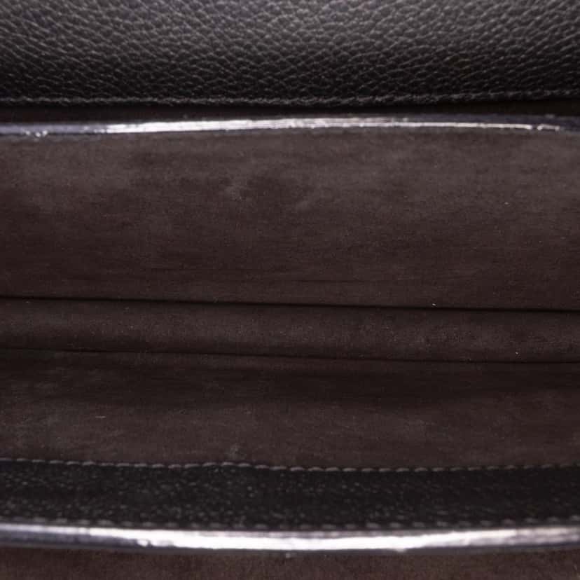 Saint Laurent Medium Grained Calfskin Monogram Sunset Crossbody Black Leather Good condition - Model View
