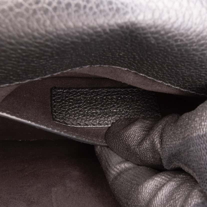 Saint Laurent Medium Grained Calfskin Monogram Sunset Crossbody Black Leather Good condition - Box View