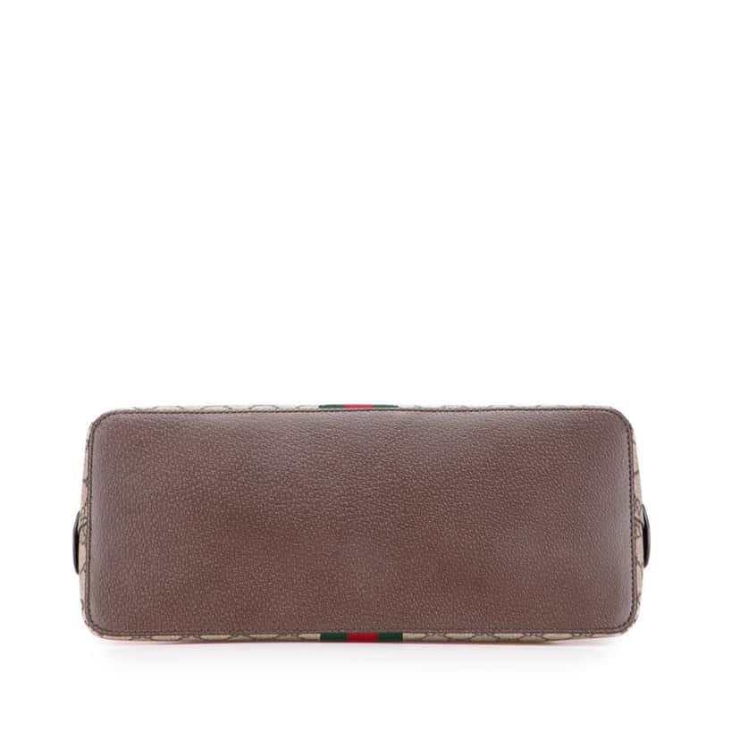 Gucci Medium GG Supreme Ophidia Web Satchel Brown Canvas Good condition - Inside View