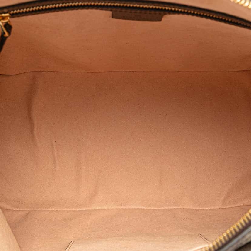 Gucci Medium GG Supreme Ophidia Web Satchel Brown Canvas Good condition - Model View