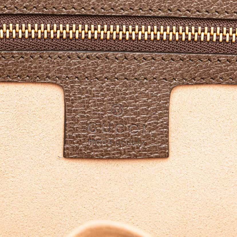 Gucci Medium GG Supreme Ophidia Web Satchel Brown Canvas Good condition - Box View