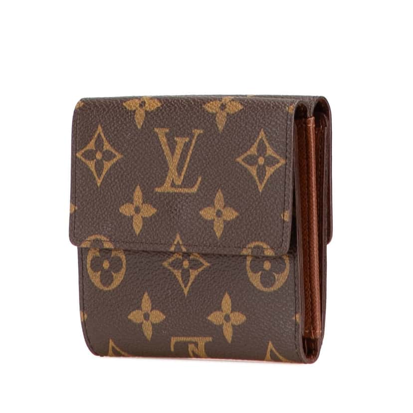 Louis Vuitton Monogram Portefeuille Elise Wallet Brown Canvas Good condition - Back View