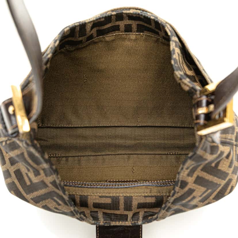Fendi Zucca Canvas Shoulder Bag Brown Canvas Good condition - Model View