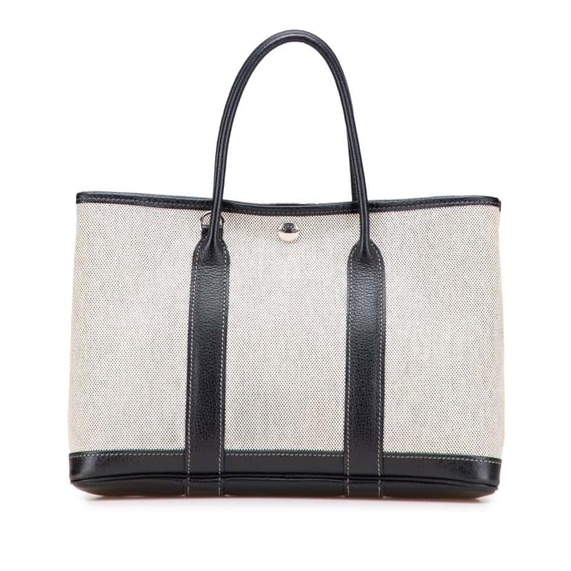 Hermès Toile and Negonda Garden Party 30 Brown Canvas Good condition - Front View